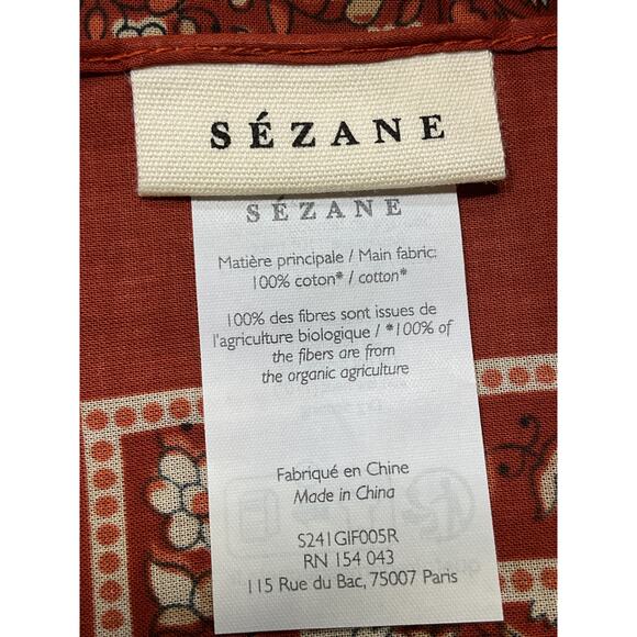 S�zane 'Floral' Red Foulard Size OS - Picture 5 of 5